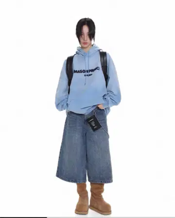 MASONPRINCE 라이트 블루 후디 24ss