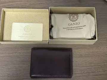 [ 미사용 새상품 ] GANZO 간조 쉘 코도반 2 명함지갑 버건디