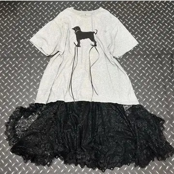 dog T셔츠 원피스 레이스 dress