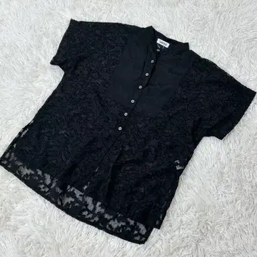 [ c5946 ] FLASH BLUE 블라우스 블랙 레이스
