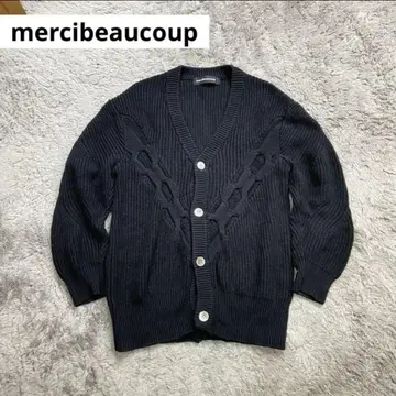 메르시보쿠 mercibeaucoup 니트 가디건 블랙