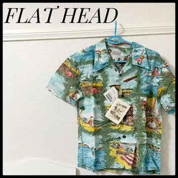 미사용 새상품 플랫 헤드 하와이안 셔츠