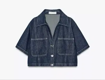 새상품 zara 숏 데님 셔츠 자켓 L 사이즈