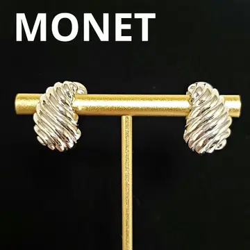 MONET 모네 귀찌 vintage 빈티지 작고 동그란 실버