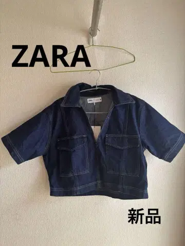 ZARA 새상품 데님 크롭 상의 M~L