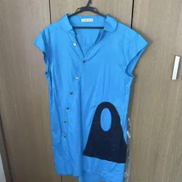 TSUMORI CHISATO 파랑 셔츠 원피스 반팔