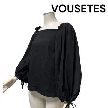 인기 VOUSETES 상의 티셔츠 겨드랑이 트임 블랙 리본