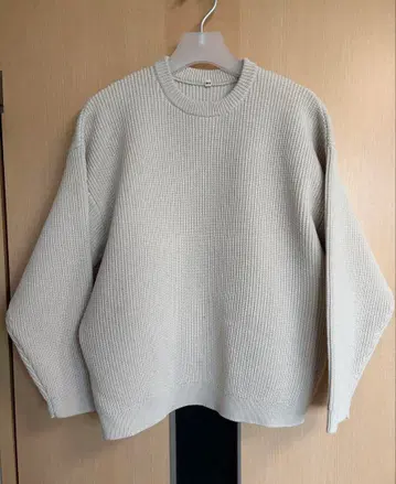 MUJI Labo / 골지 크루넥 스웨터 / 아이보리