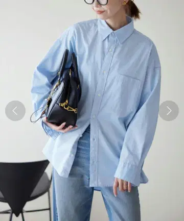 SLOBE IENA 파인 OX 오버 롱 셔츠