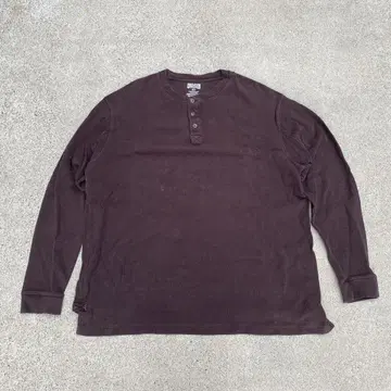 헨리넥 롱 t셔츠 브라운 구제 의류 가을 XL