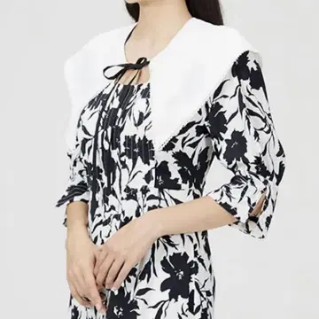 SNIDEL 빅 컬러 프린트 원피스 BLK
