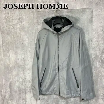 JOSEPH HOMME 라이트 라무 내퍼 가죽 후드 블루종 44