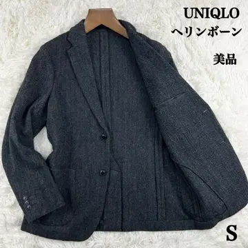 유니클로 UNIQLO 헤링본 테일러드 자켓 그레이 남성용 S