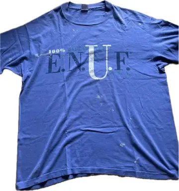 E.N.U.F. 프린트 페인트 T셔츠 파랑