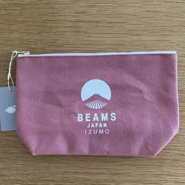 BEAMS x 이즈모 로고 파우치 소 PINK