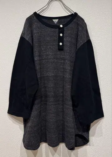 필멜란지 베이스볼 T셔츠 헨리넥 티셔츠 6 일본제