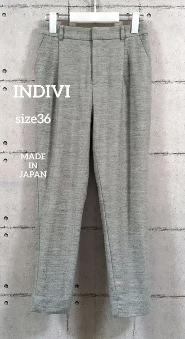 INDIVI 울 블렌드 테이퍼드 팬츠
