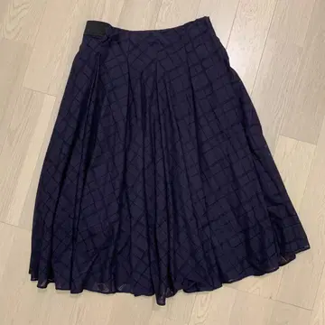 ZARA 자라 네이비 플레어 스커트 레이스