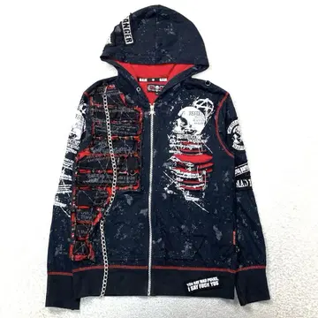 mad punks 머드펑크 후드티 남성용 펑크 스컬 M 사이즈