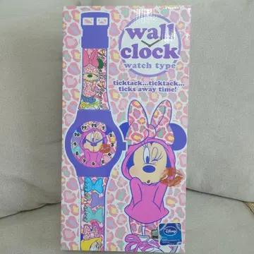 Disney 미니 마우스 벽걸이 시계 보라색