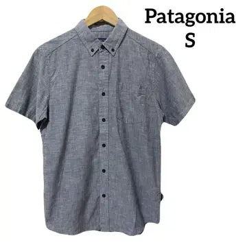 Patagonia 파타고니아 반팔 셔츠 버튼 다운 블루 그레이 S*QI