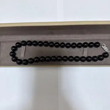 SEIKO 블랙 오닉스 목걸이