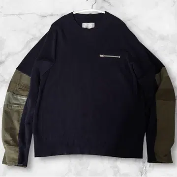 sacai 네이비 니트 스웨터 사이즈 1