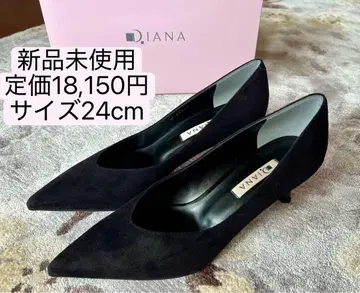미사용 새상품 다이애나 스웨이드 블랙 펌프스 24cm