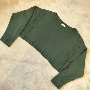 LOWRYS FARM 크롭 니트탑 사이즈 F 그린