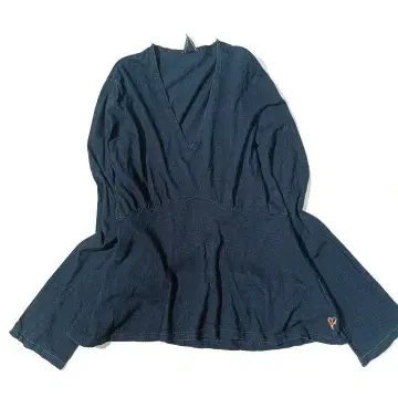 45R 롱 슬리브 인디고 V넥 풀오버 일본제