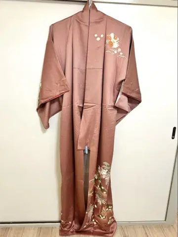 브라운 꽃무늬 자수 호몬기