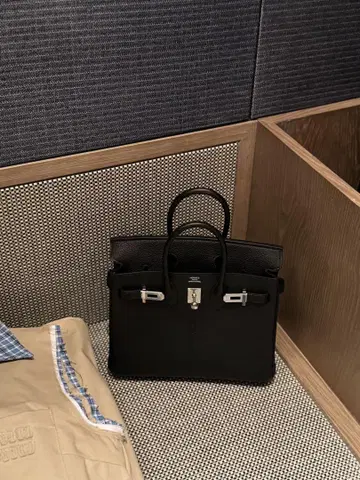 버킨 스타일의 손바느질 오더 핸드백
