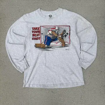 90s long tee 그레이 M