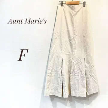 [ 새상품급 ] Aunt Marie's 린넨 블렌드 플리츠 스커트