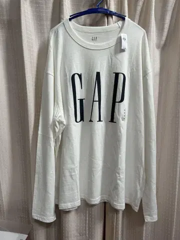새상품 미사용 GAP 롱 슬리브 T셔츠 XL 화이트 롱티