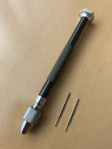 타미야 핀 바이스 + 드릴 날 2개 (0.5mm, 0.7mm)