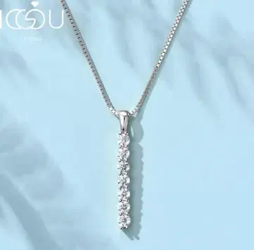 최고급 모이사나이트 7석 라인 목걸이