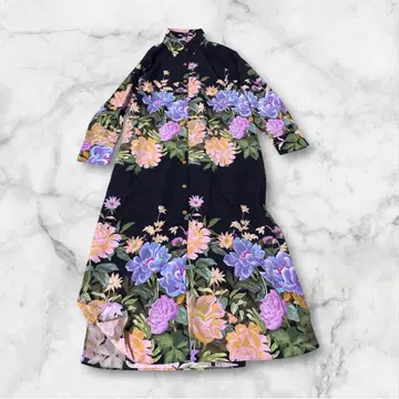 M484 새상품급 ZARA 일본풍 패턴 셔츠 원피스