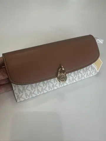 Michael Kors 장지갑 브라운 화이트