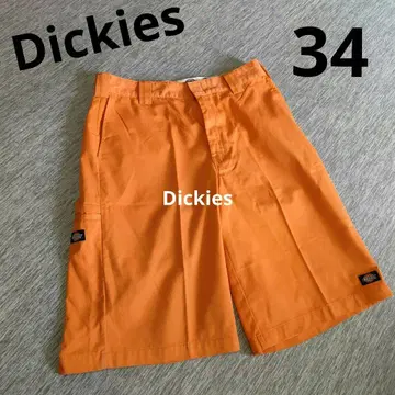 Dickies 하프 팬츠 오렌지 34인치 Dickies 치노 팬츠
