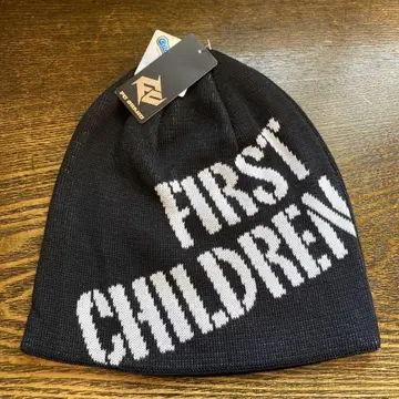 BA364 First Children 레어 니트 모자 블랙 y2k 새상품