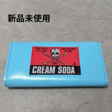 미사용 새상품 CREAM SODA 스컬 디자인 키케이스 라이트 블루