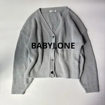 새상품급 BABYLONE 카타아제V넥 숏 가디건 25년제 린넨