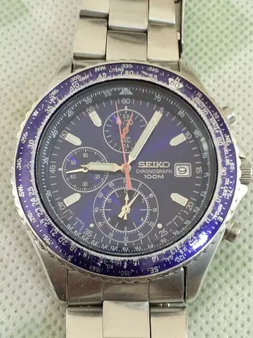 SEIKO 크로노그래프 손목시계 100m 방수