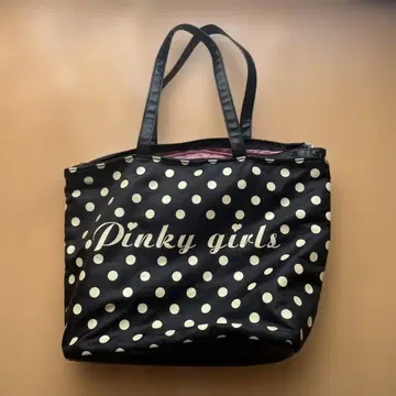 Pinky Girls 도트 무늬 토트백