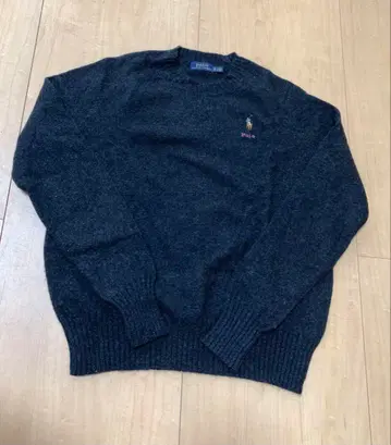 폴로 랄프로렌 다크 그레이 크루넥 스웨터