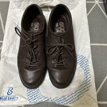 ECCO 다크 브라운 레이스업 스니커즈