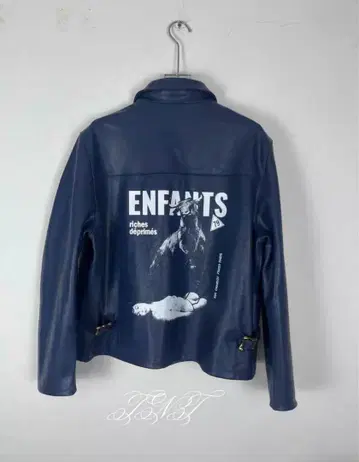Enfants Riches Deprimes ENFANTS 네이비 가죽