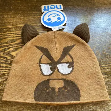 BA365 neff Doggy Beanie 레어 니트 모자 브라운 새상품