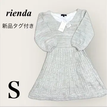 택 포함 새상품 rienda 니트 원피스 S